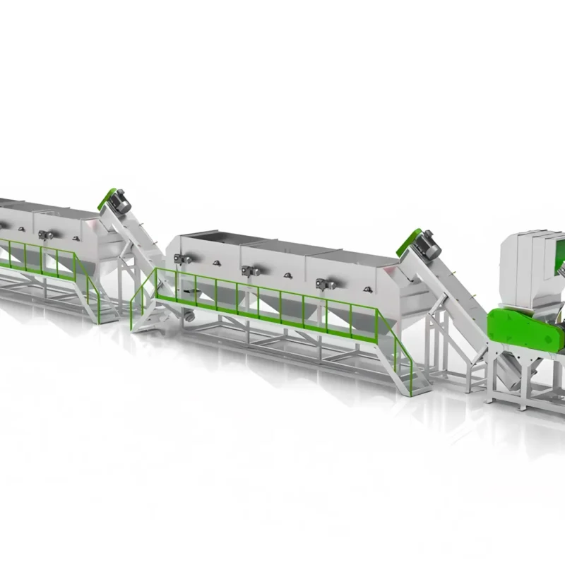 Industriell plaståtervinningsmaskinsystem