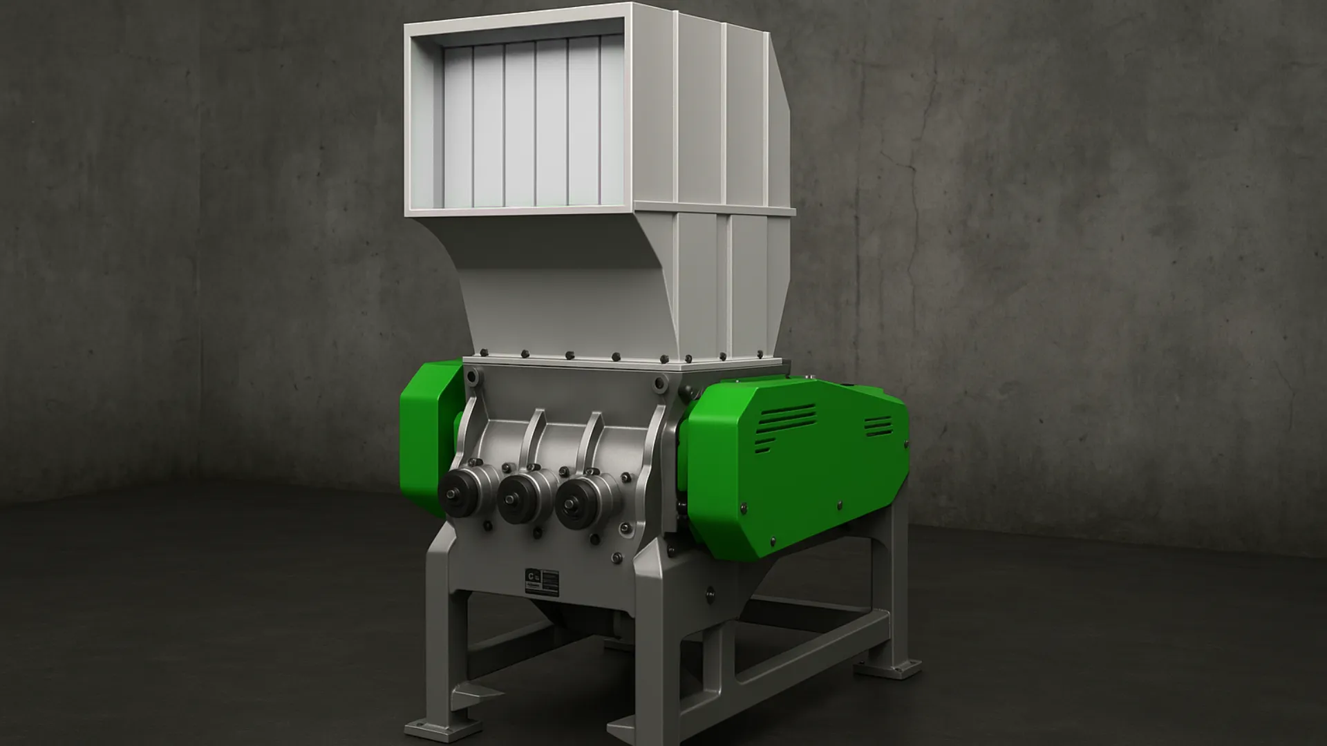 High-efficiency plastic granulator machine for recycling and size reduction of plastic materials