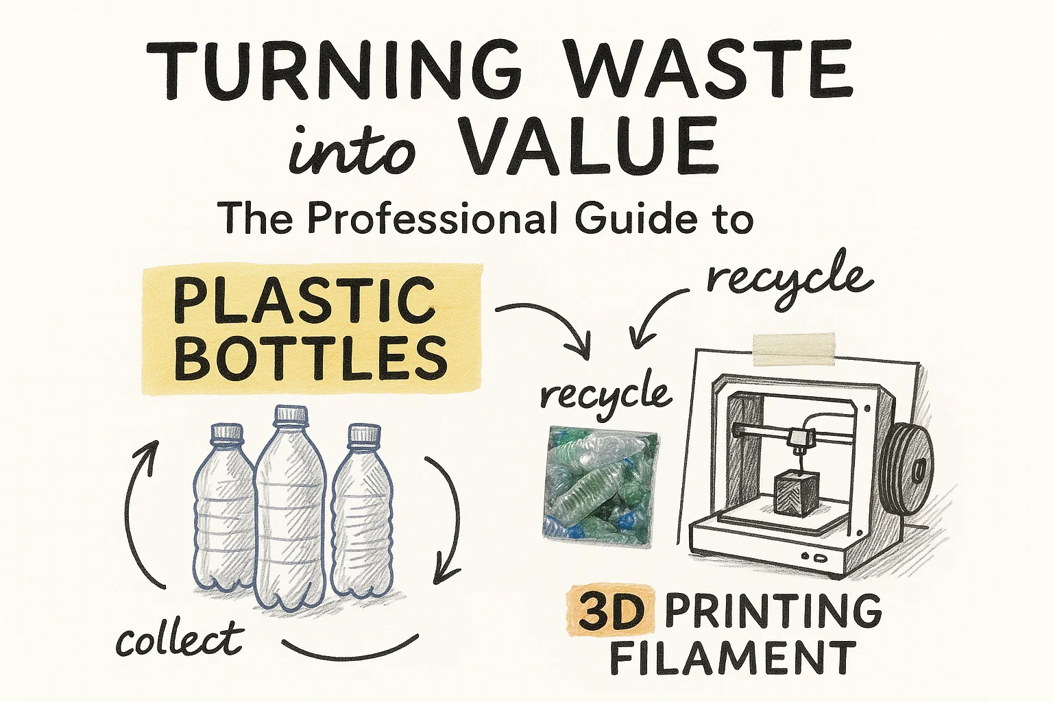 Turning Waste into Value: The Professional Guide to Recycling Plastic Bottles into 3D Printing Filament