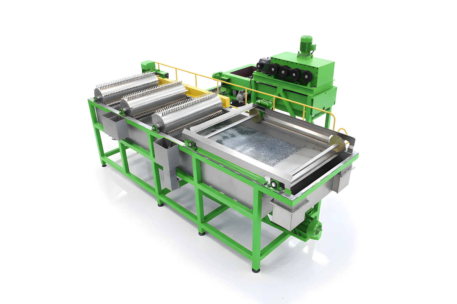 Sink float separation tank for PET bottle recycling